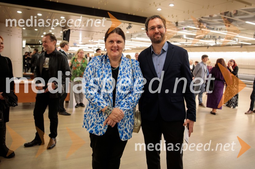  Uršula Cetinski, generalna direktorica, Cankarjev dom;  Vito Žuraj, skladateljKoncert Ensemble Moderna v Cankarjevem domu