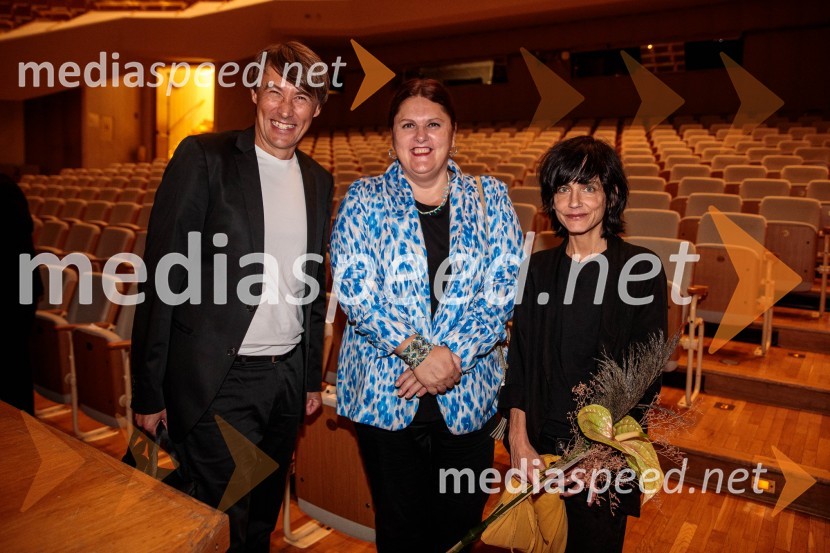  Aleš Šteger, programski vodja, Beletrina;  Uršula Cetinski, generalna direktorica, Cankarjev dom;  Ana Pepelnik, pesnicaKoncert Ensemble Moderna v Cankarjevem domu