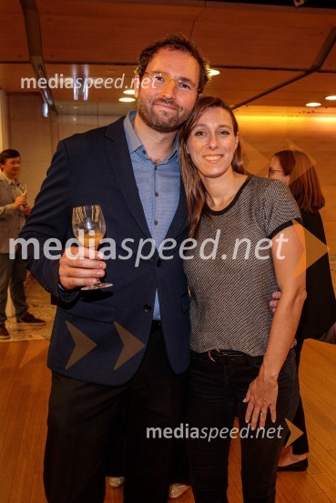  Vito Žuraj, skladatelj;  Lucie  Leguay, dirigentkaKoncert Ensemble Moderna v Cankarjevem domu