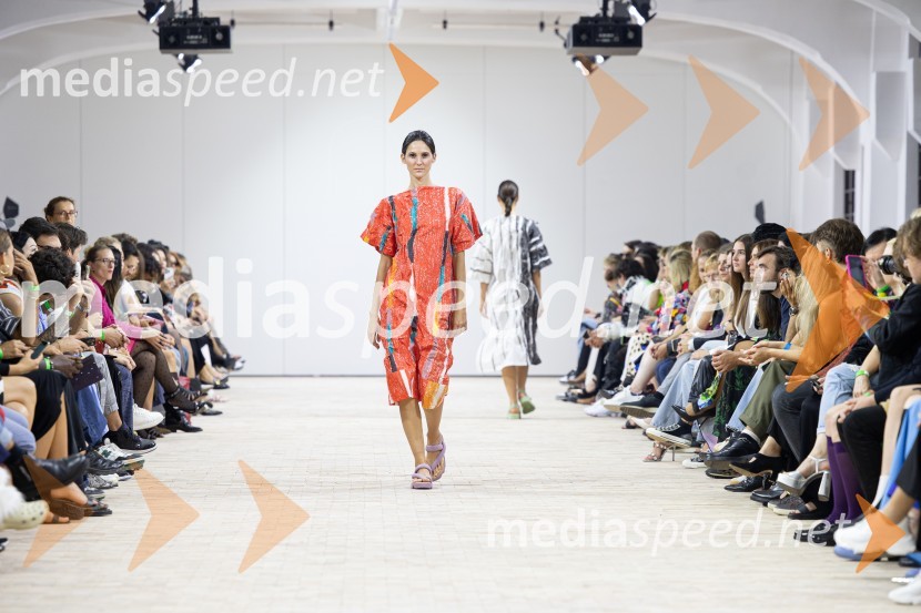  Prisha Alfirev Justinek, manekenkaLjubljana Fashion Week 2023, modne revije, prvi dan