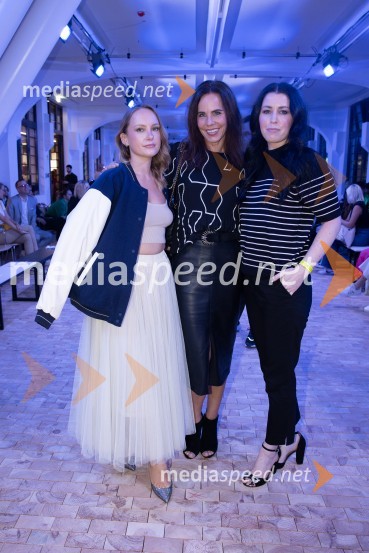  Nataša Frančič, modna novinarka;  Lorella Flego, slovenska novinarka, modna urednica, televizijska moderatorka;  Lucija Tomše, modna novinarkaLjubljana Fashion Week 2023, modne revije, drugi dan