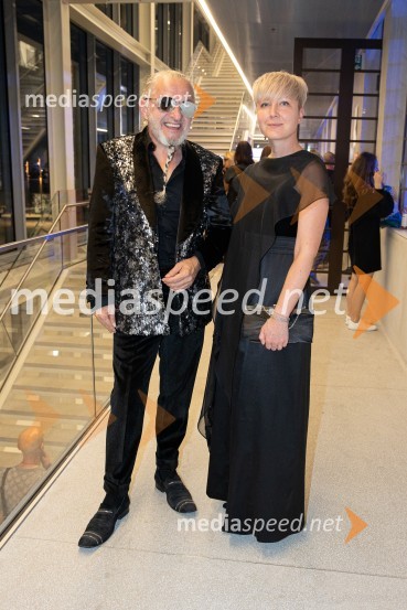  Milan Gačanovič - Gacho, modni guru;  Nina Žnideršič, modna fotografinjaLjubljana Fashion Week 2023, modne revije, drugi dan