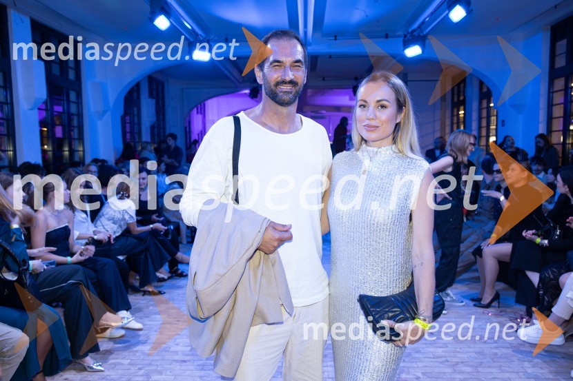  Marko  Pavlović, podjetnik;  Katarina Benček, social media influencerka, avtorica knjigeLjubljana Fashion Week 2023, modne revije, drugi dan