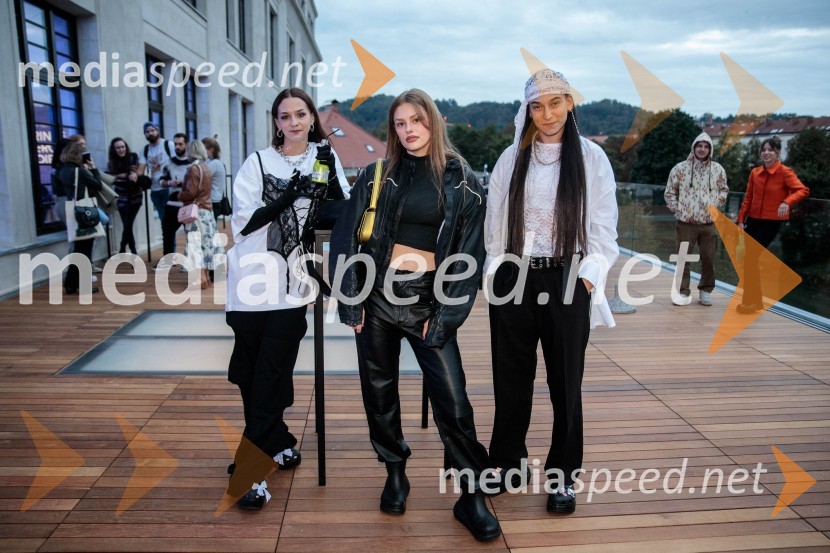  Tia Krasovec;  Maja Šebenik, Sheby;  Mia Puhar Rodin - Masayah, pevkaLjubljana Fashion Week 2023, modne revije, tretji dan