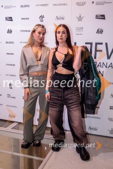  Ana Teržan - Anabel, pevka;  Nika KrmecLjubljana Fashion Week 2023, modne revije, tretji dan