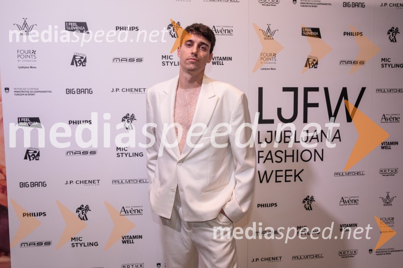  Nino Ošlak, pevecLjubljana Fashion Week 2023, modne revije, tretji dan