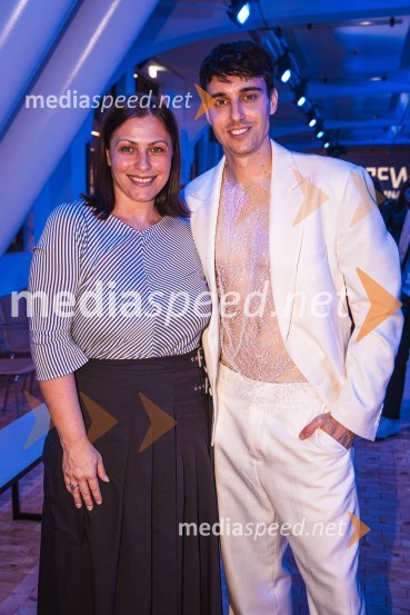  Nuška Drašček, pevka;  Nino Ošlak, pevecLjubljana Fashion Week 2023, modne revije, tretji dan