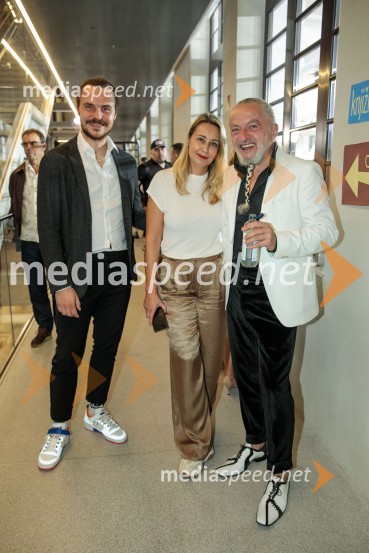  Klemen Ožbolt;  Andreja  Freyer, LJFW, Skrivna večerja, novinarka;  Milan Gačanovič - Gacho, modni guruLjubljana Fashion Week 2023, modne revije, četrti dan