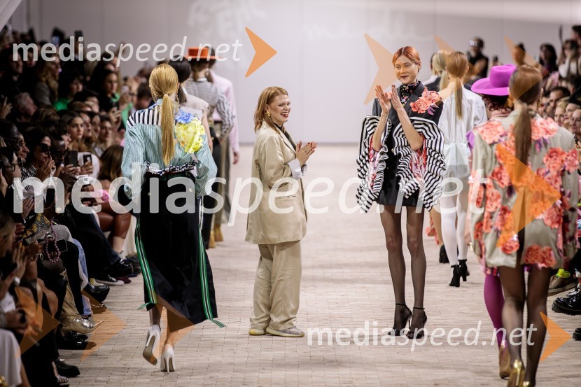  Anja Medle, modna oblikovalka;  Andreja Slavič, Immortal ModelsLjubljana Fashion Week 2023, modne revije, četrti dan