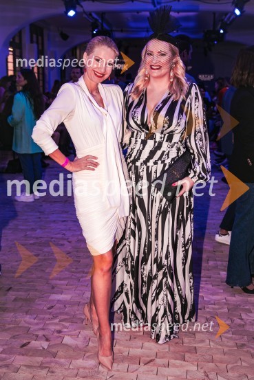  Maja Ferme, modna oblikovalka;  Danica Lovenjak, novinarka, voditeljicaLjubljana Fashion Week 2023, modne revije, četrti dan