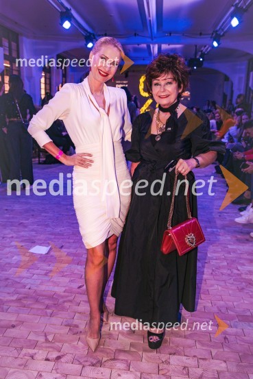  Maja Ferme, modna oblikovalka;  Zdenka  Kahne, lastnica Kozmetične hiše KahneLjubljana Fashion Week 2023, modne revije, četrti dan