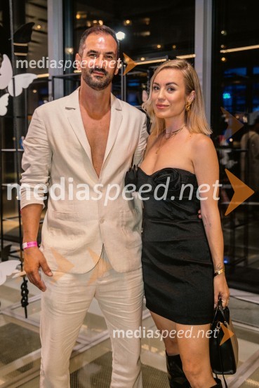  Marko  Pavlović, podjetnik;  Katarina Benček, social media influencerka, avtorica knjigeLjubljana Fashion Week 2023, modne revije, četrti dan