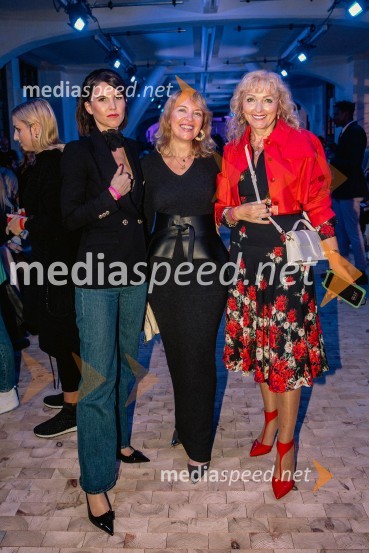  Kaja Flisar, novinarka;  Brigita Potočki, MJZ Fashion;  Lilijana Kastelic, oblikovalkaLjubljana Fashion Week 2023, modne revije, četrti dan