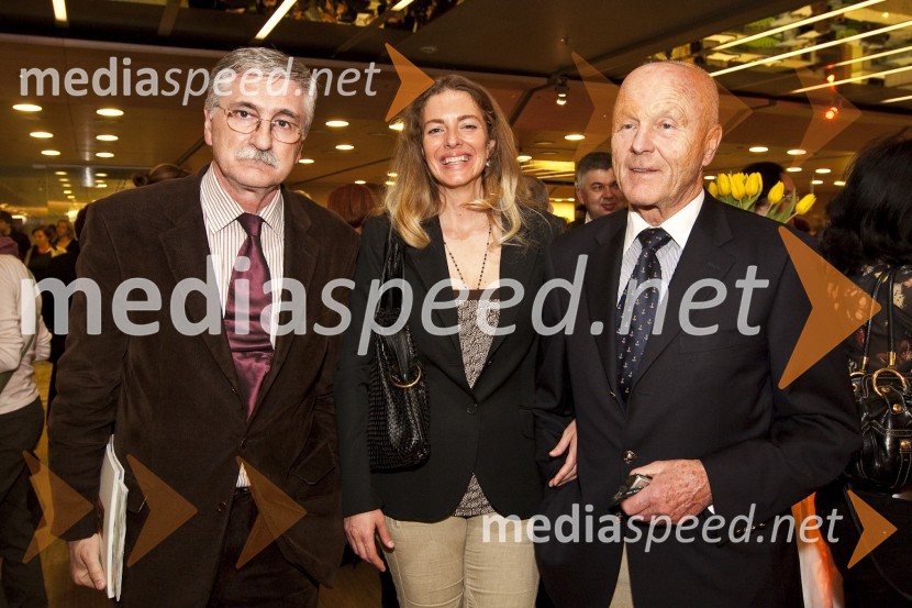 Petar Radovič, odgovorni urednik razvedrilnega programa TV Slovenija in Božo Dimnik, lobist ter predsednik Društva Slovensko - Hrvaškega prijateljstva s spremljevalkoHrvaški večer in koncert Oliverja Dragojeviča