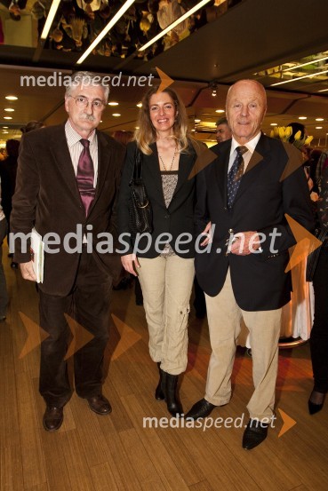 Petar Radovič, odgovorni urednik razvedrilnega programa TV Slovenija in Božo Dimnik, lobist predsednik Društva Slovensko -Hrvaškega prijateljstva s spremljevalkoHrvaški večer in koncert Oliverja Dragojeviča