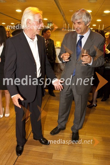 Oliver Dragojević, pevec in Ivan Botteri, dopisnik časopisa Slobodna Dalmacija in Novi listHrvaški večer in koncert Oliverja Dragojeviča