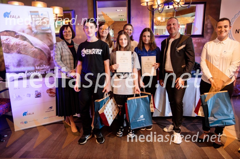  Mirjam Kavčič, direktorica Lesaffre Slovenija;  ... ;  Leonarda Kramar, razvojna tehnologinja, Žito;  ... ;  Urška Fartelj, avtorica kuharskega bloga, pisateljica;  ... ;  Marko Pulko,  izvršni direktor, Lesaffre Slovenija;  ... Naj Fala kruh 2023