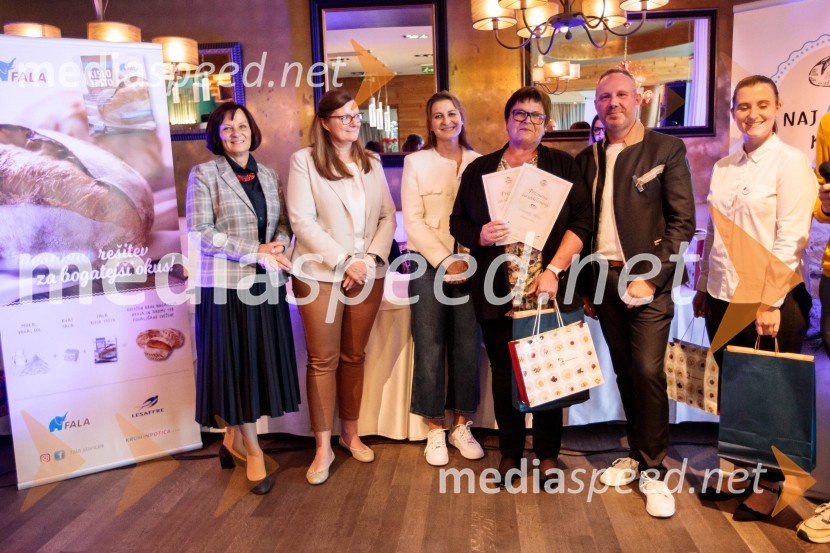  Mirjam Kavčič, direktorica Lesaffre Slovenija;  Leonarda Kramar, razvojna tehnologinja, Žito;  Urška Fartelj, avtorica kuharskega bloga, pisateljica;  Antonija  Plešec;  Marko Pulko,  izvršni direktor, Lesaffre Slovenija;  ... Naj Fala kruh 2023