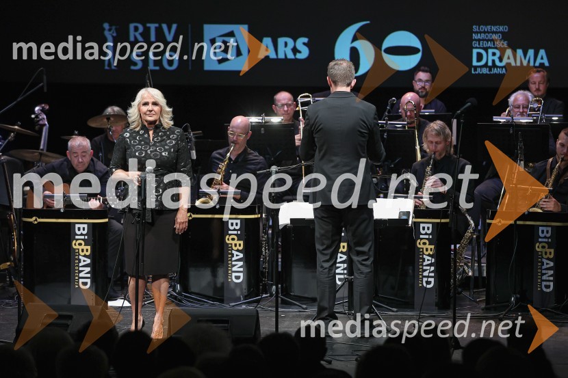  Alenka Godec, pevka;  Lenart  Krečič, dirigentGala koncert Poklon Jožetu Privšku, Big Band RTV in SNG Drama Ljubljana