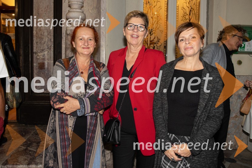  Marinka Poštrak, dramaturginja, Prešernovo gledališče Kranj;  Mirjam Drnovšček, direktorica, SNG Nova Gorica;  Vesna  Slapar, igralkaPredsednice, premiera, Prešernovo gledališče Kranj