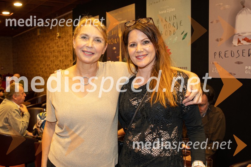  Tina Resman, igralka;  Eva Belčič, vodja marketinga in odnosov z javnostmi, Prešernovo gledališče KranjPredsednice, premiera, Prešernovo gledališče Kranj