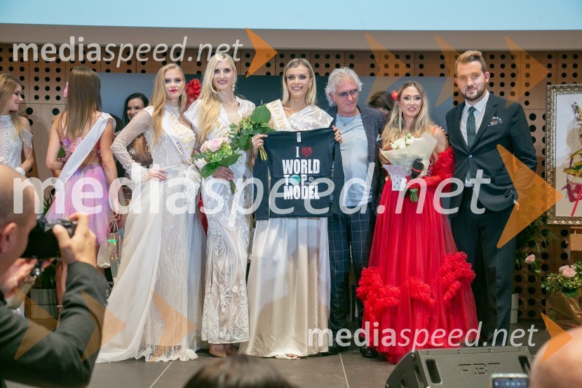  ... ;  Anita Švajger, 1. spremljevalka World Top Model Slovenija 2023;  Valentina Vatovci, World Top Model Slovenia 2023;  Fiore Tondi, Wordl Top Model;  Kaly Kolonič, voditeljica, lastnica licence World Top Model Slovenia in lastnica PR Agencije Ekskluzivno;  ... World Top Model Slovenija 2023