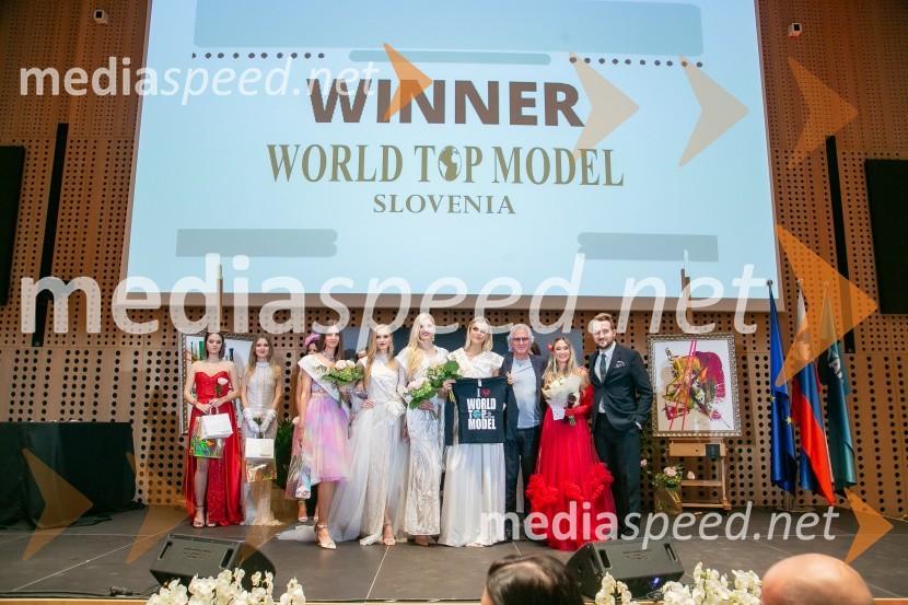  Nina Vinšek, The Look World Top Model 2023;  ... ;  Anita Švajger, 1. spremljevalka World Top Model Slovenija 2023;  Valentina Vatovci, World Top Model Slovenia 2023;  Fiore Tondi, Wordl Top Model;  Kaly Kolonič, voditeljica, lastnica licence World Top Model Slovenia in lastnica PR Agencije Ekskluzivno;  ... World Top Model Slovenija 2023