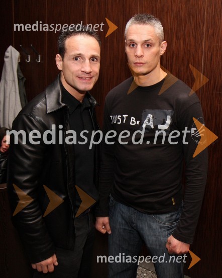 Tomaž Barada in Aleš Zemljič, taekwondoista ter kickboksarjaTony Cetinski, koncert v Bowling centru Strike