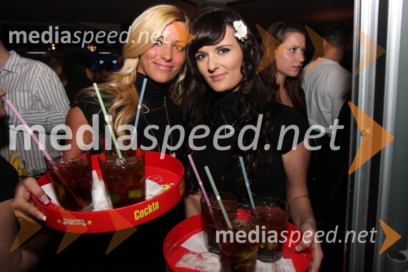 Lina Fekonja, miss Maribora 2008 in Ana Špes, pevka in manekenkaTony Cetinski, koncert v Bowling centru Strike