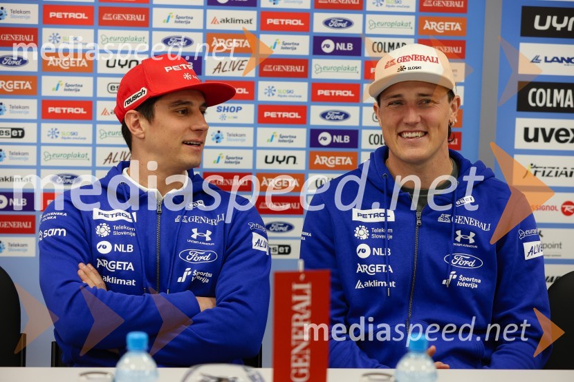  Žan Kranjec, smučar;  Štefan Hadalin, alpski smučarNovinarska konferenca alpskih smučark in smučarjev, ki bodo nastopili na prvi tekmi FIS svetovnega pokala v Söldnu