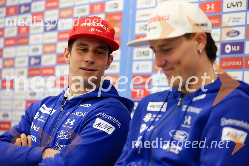  Žan Kranjec, smučar;  Štefan Hadalin, alpski smučarNovinarska konferenca alpskih smučark in smučarjev, ki bodo nastopili na prvi tekmi FIS svetovnega pokala v Söldnu