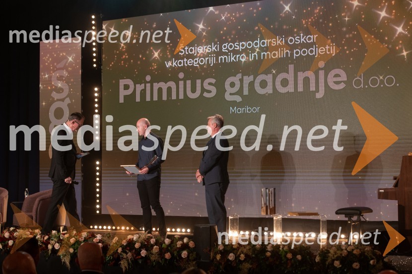 dr. Zoran Medved, odgovorni urednik, TV Maribor;  Primož Pinter, direktor, Primius gradnje d.o.o.;   Izidor Krivec,  direktor Celjske mesnine d.d.Štajerski gospodarski oskar za leto 2022