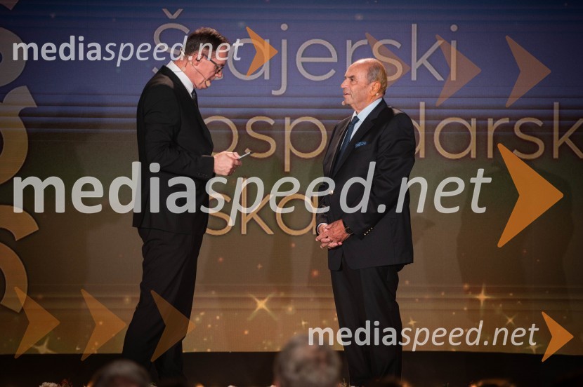 dr. Zoran Medved, odgovorni urednik, TV Maribor; dr. Roman Glaser, predsednik, Štajerska gospodarska zbornicaŠtajerski gospodarski oskar za leto 2022