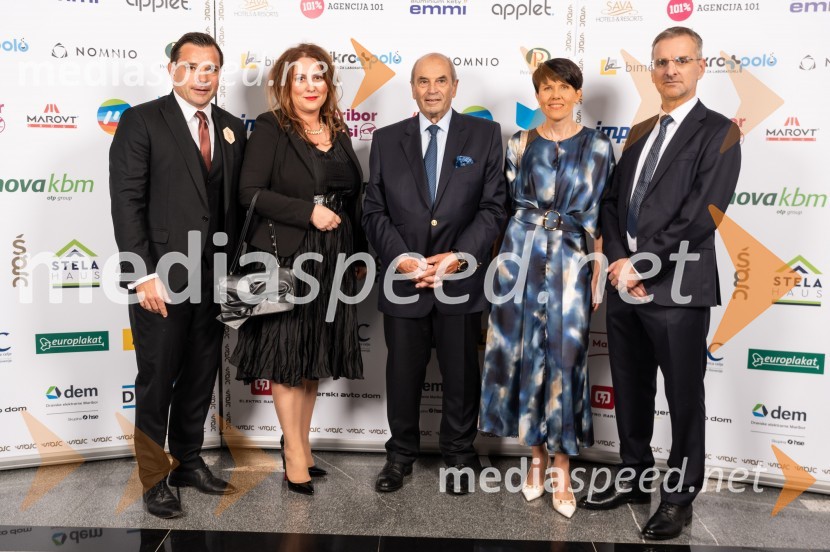  Zdenko Škraban, Vitoma PR;  Tatjana  Vogrinec Burgar, predsednica uprave, Elektro Maribor; dr. Roman Glaser, častni predsednik, Štajerska gospodarska zbornica; mag. Aleksandra Podgornik, direktorica, Štajerska gospodarska zbornica;  Albert Kekec, predsednik ŠGZ, direktor, Dorssen d.o.oŠtajerski gospodarski oskar za leto 2022