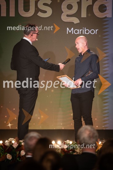 dr. Zoran Medved, odgovorni urednik, TV Maribor;  Primož Pinter, direktor, Primius gradnje d.o.o.Štajerski gospodarski oskar za leto 2022