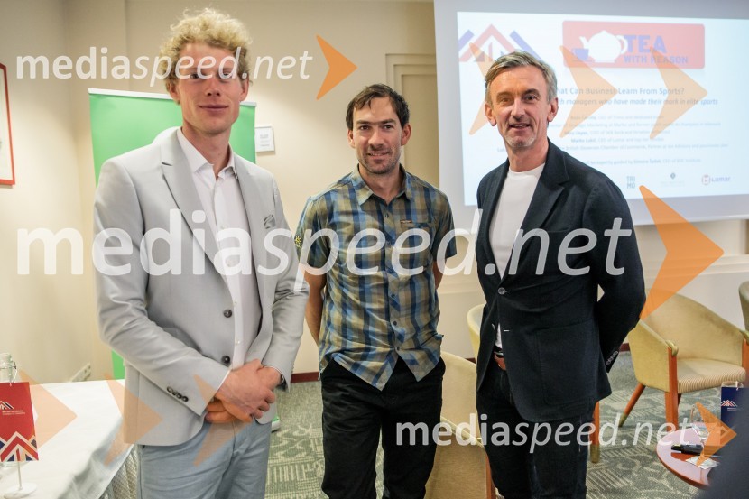  Tom Livingstone, svetovno znani alpinist in avtor;  Aleš Česen, alpinist;  Marko Lukić, lastnik in direktor družbe Lumar IGČaj z razlogom: Kaj se lahko poslovneži naučijo od športa?