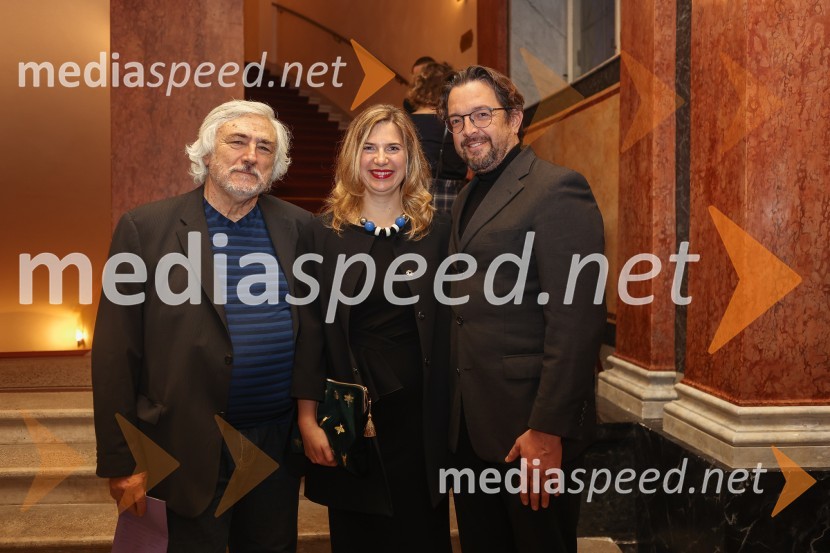  Andrej  Pengov, Radio Kaos;  Barbara Čepirlo Čičigoj, odnosi z javnostjo Opera in Balet Ljubljana;  Marko  Hribernik, dirigent, umetniški direktor opereRequiem, premiera