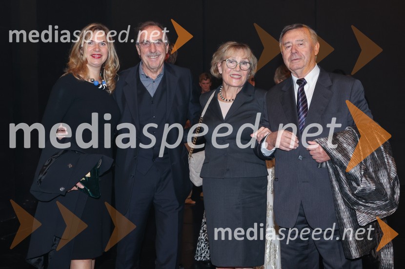  Barbara Čepirlo Čičigoj, odnosi z javnostjo Opera in Balet Ljubljana;  Igor Švara, dirigent;  Ana Pusar Jerič, operna pevka;  Karel Jerič, operni pevecRequiem, premiera