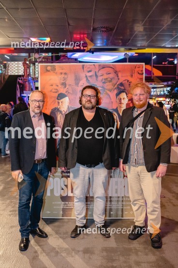  Boštjan Virc, producent in scenarist, Studio Virc;  Primož Pirnat, igralec;  Matej Pušnik, igralecPremiera filma Poslednji heroj s filmsko ekipo v Mariboxu