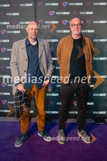  Rene Maurin, režiser in fotograf;  Djordje Bjelobrk, arhitektPremiera filma Poslednji heroj s filmsko ekipo v Mariboxu