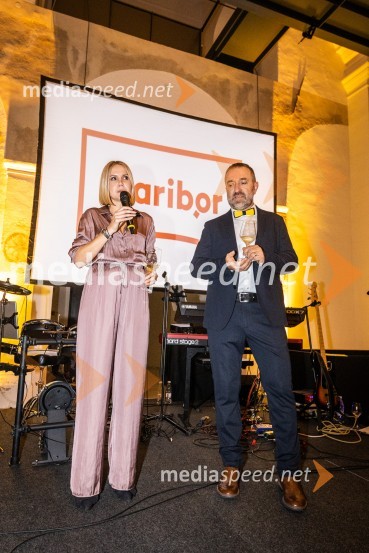  Natalija Cvetko, Mediaspeed d.o.o.;  Borut  Cvetko, kreativni direktor, Mediaspeed d.o.o.8. salon štajerskih mladih vin Pubec 2023 v Mariboru