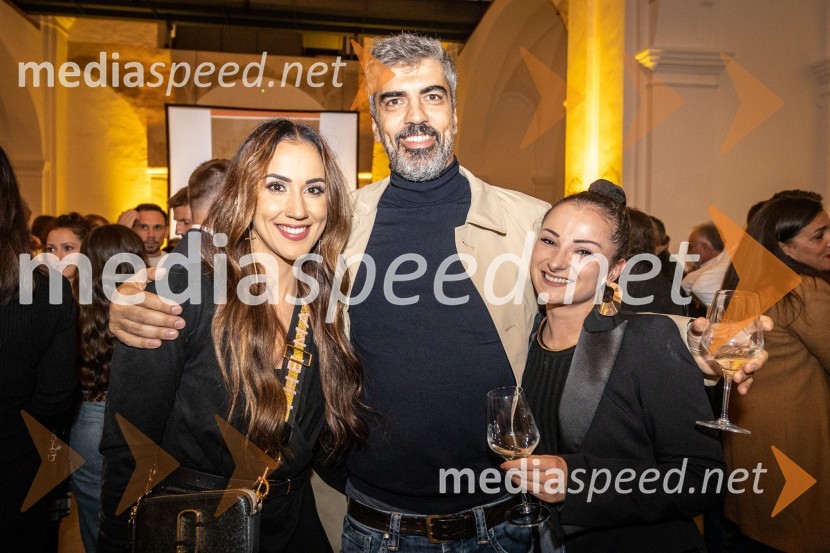  Andrea Atić, DJ-ka Andrea Fox;  Bor Greiner, odgovorni urednik, Radio City;  Polona Lampe, kineziologinja8. salon štajerskih mladih vin Pubec 2023 v Mariboru