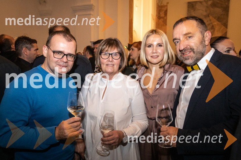  Alan Kavčič, predstavnik za odnose z javnostmi SNG Maribor;  Klaudija Šturm,  direktorica, MR d.o.o. ;  Natalija Cvetko, Mediaspeed d.o.o.;  Borut  Cvetko, kreativni direktor, Mediaspeed d.o.o.8. salon štajerskih mladih vin Pubec 2023 v Mariboru