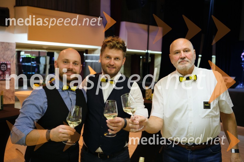  Dušan Slaček, Chizz band;  Jože Pongračič, Chizz band;  Jurij Cvitanič, Vinogradništvo Cvitanič5. salon štajerskih mladih vin Pubec 2023 v Ljubljani