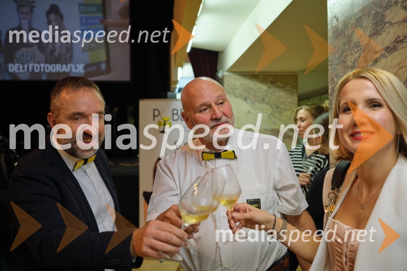  Borut  Cvetko, kreativni direktor, Mediaspeed d.o.o.;  Jurij Cvitanič, Vinogradništvo Cvitanič;  Natalija Cvetko, Mediaspeed d.o.o.5. salon štajerskih mladih vin Pubec 2023 v Ljubljani