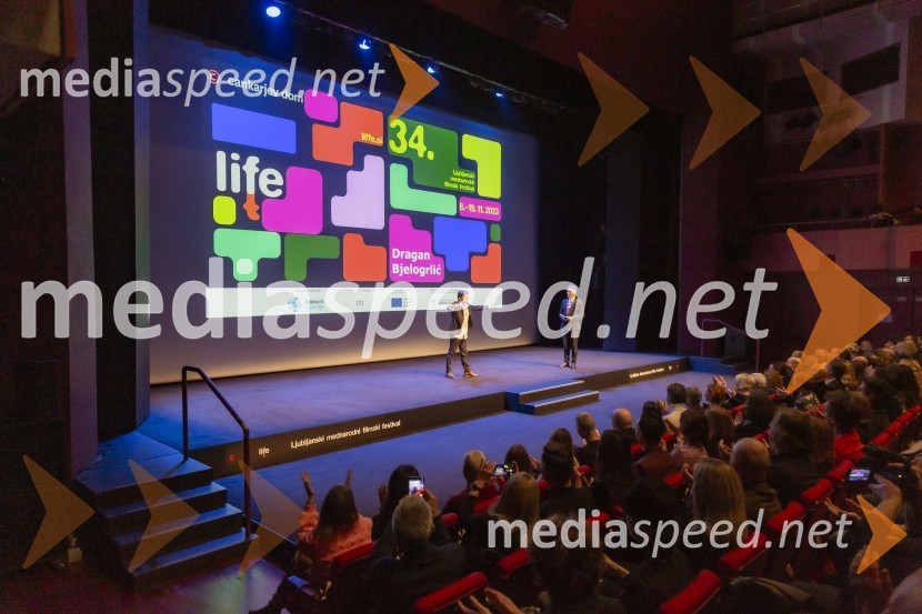  Dragan Bjelogrlić, režiser, igralec;  Saša Kranjc, novinar34. Ljubljanski mednarodni filmski festival - LIFFe, otvoritev