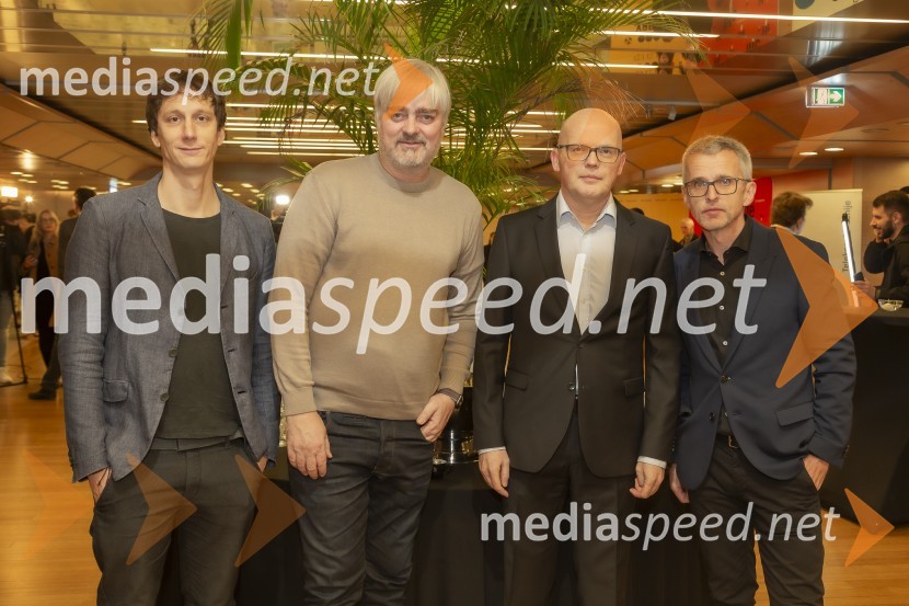  Jurij Drevenšek, igralec;  Marko Miladinović - Mile, igralec;  Simon Popek, programski direktor, festival LIFFe;  Aleš Pavlin, Perfo Production34. Ljubljanski mednarodni filmski festival - LIFFe, otvoritev