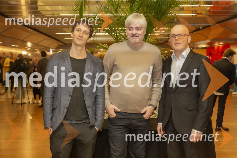  Jurij Drevenšek, igralec;  Marko Miladinović - Mile, igralec;  Simon Popek, programski direktor, festival LIFFe34. Ljubljanski mednarodni filmski festival - LIFFe, otvoritev