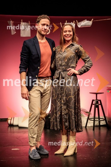  Klemen Slakonja, igralec, komik in TV voditelj;  Lea Cok, igralkaKar želiš, to dobiš, premiera komedije