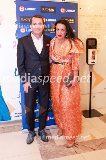  Tomaž Orešič, podpredsednik skupine Resalta;  Tijana Orešič Barač, dr. med. specialistka dermatologijePremiera Clugovega baletnega spektakla Faust v SNG Maribor